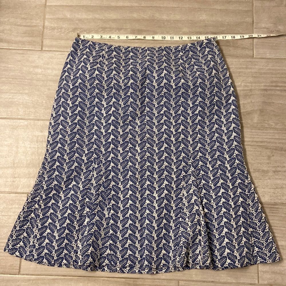 CR Sportswear Blue and White Flared Skirt Size 12